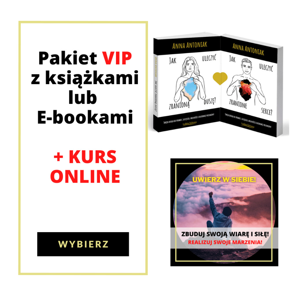 pakiet książek dusza i serce plus kurs online jak uwierzyć w siebie